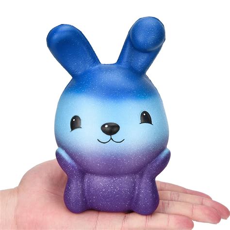 New Squeeze Toy 16cm Kawaii Cute Beautiful Rabbit Squishy Easter Galaxy Bunny Scented Slow
