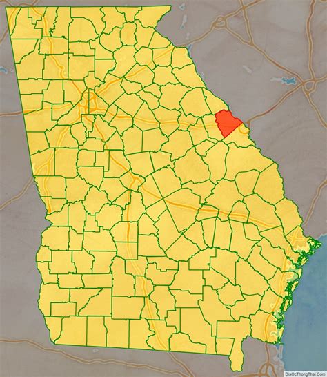 Map Of Columbia County Georgia Địa Ốc Thông Thái