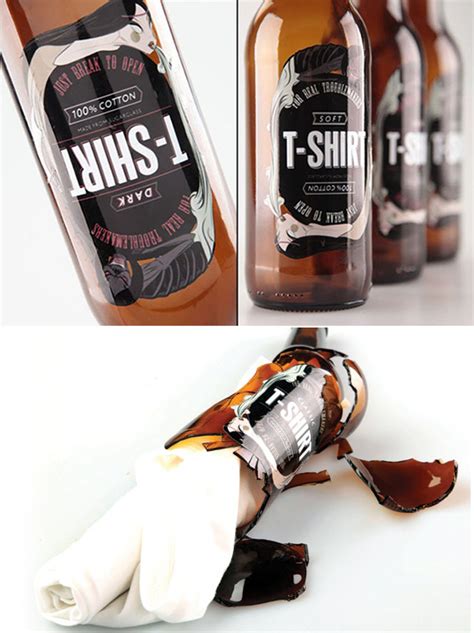 Or you could use fabric (aka an old shirt). 34 Cool and Creative T-shirt Packaging Designs - Design Swan