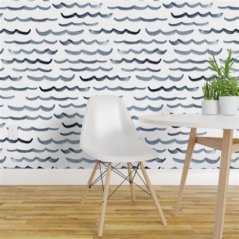 Peel And Stick Wallpaper 2ft Wide Ocean Waves Blue Water Beach Sea