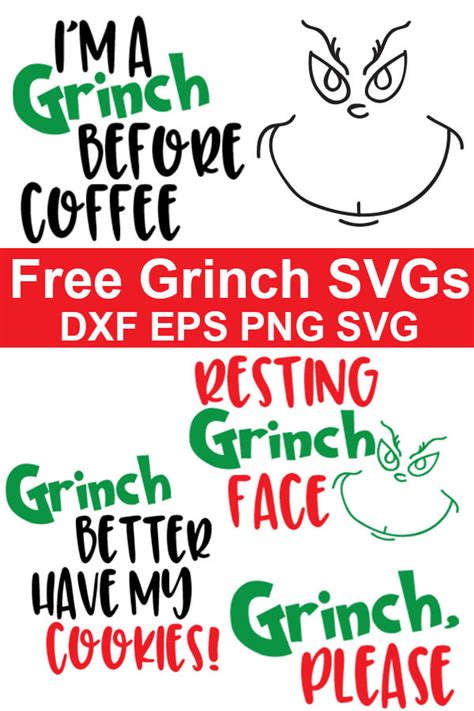 Free Grinch SVGs - Resting Grinch Face SVG and So Many More!