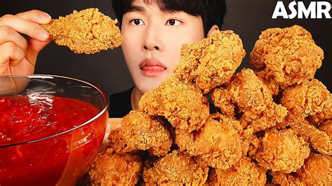 Asmr Korean Fried Chicken And Seasoned Chicken Mukbang No Talking