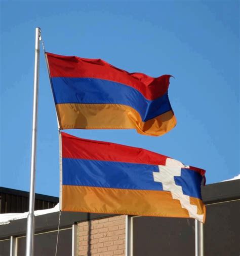 Flags Of Two Armenian Countries