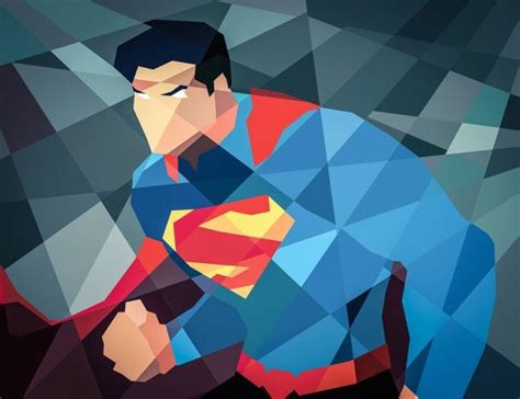 Geometric Superman Poster Art And Illustration Illustration Design
