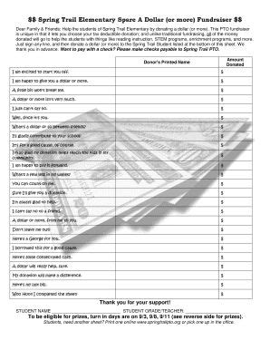 Making thank you calls to donors. can you spare a dollar fundraiser template - Google Search ...