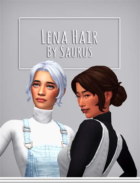Lena Hair Saurus Maxis Match Sims Hair Hair