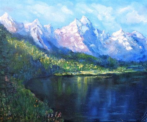 Mountains Painting Original Art Landscape Oil Painting On Etsy In