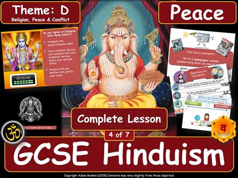 Gcse Hinduism Religion Peace And Conflict 7 Lessons Teaching Resources