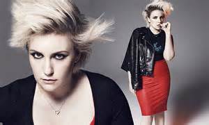 Lena Dunham Vamps It Up On The Cover Of Elle Flashing A Red Bra Daily