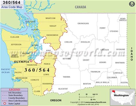 360 Area Code Map Where Is 360 Area Code In Washington
