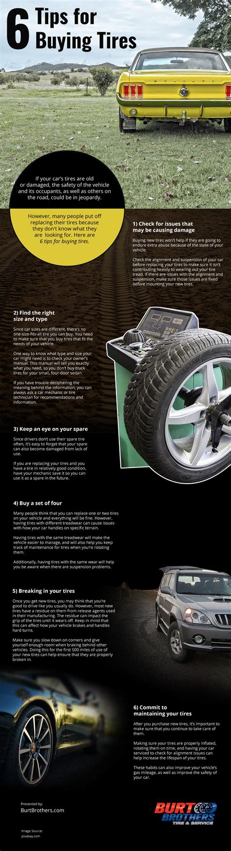 6 Tips For Buying Tires Infographic