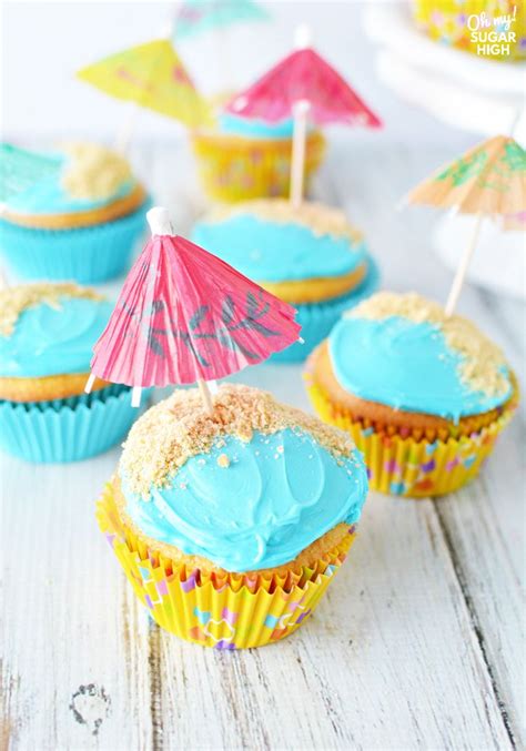 9 Fun Dessert Recipes For The Beach Lover Summer Cupcakes Birthday