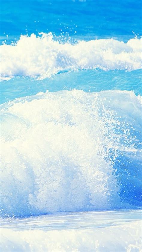 Splendid iphone wallpaper ios iphone wallpaper ios 10 ios 11. Summer Cool Ocean Beach Surging Wave iPhone 5s Wallpaper ...