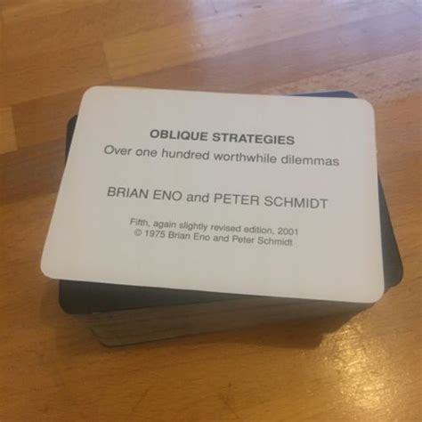 Oblique Strategies Cards 5th Edition Unused Brian Eno