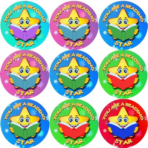 144 You Are A Reading Star Themed Teacher Reward Stickers Large