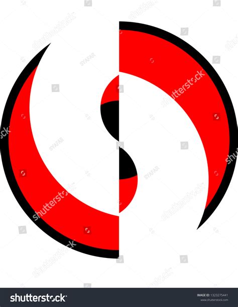 Red Black Circle Logo Stock Vector Royalty Free 1323275441
