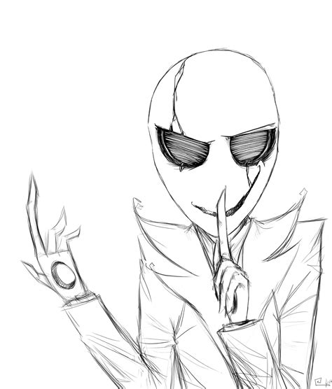 Coloring pages information title : Gaster outlines sketch thingy by Spirit-of-Steam on DeviantArt