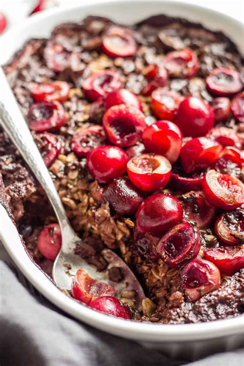 Diabetic friendly oatmeal flax waffles recipe. Healthy Chocolate Baked Oatmeal With Cherries - Lavender ...