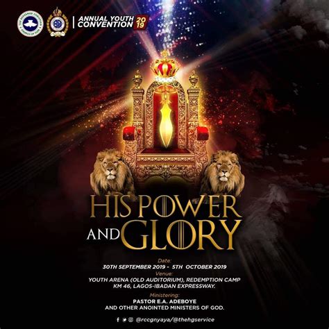 We did not find results for: RCCG 2019 Annual Youth Convention. Theme: HIS POWER AND ...
