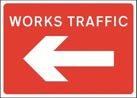 Works Traffic Directional Sign Right Left Or Straight Arrow