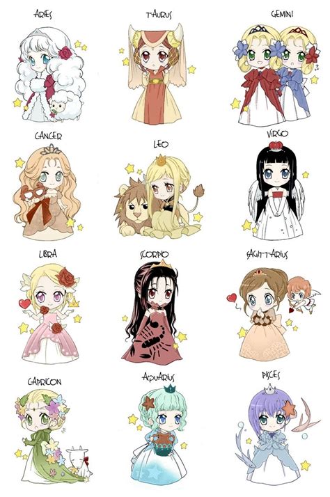 Chibi Zodiac By Louna Ashasou On Deviantart Anime Zodiac Chibi