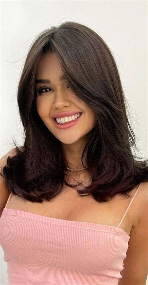 New Haircut Ideas For Women To Try In Cute Curtain Bang Dark
