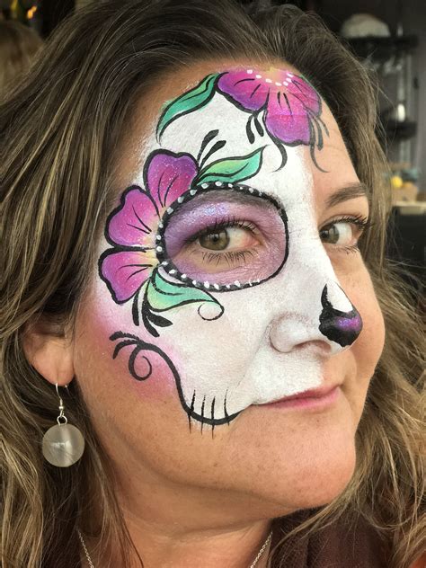 Fast Sugar Skull Face Painting For Halloween Events Skull Artwork