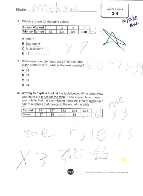 Envision Math Grade 5 Sheets