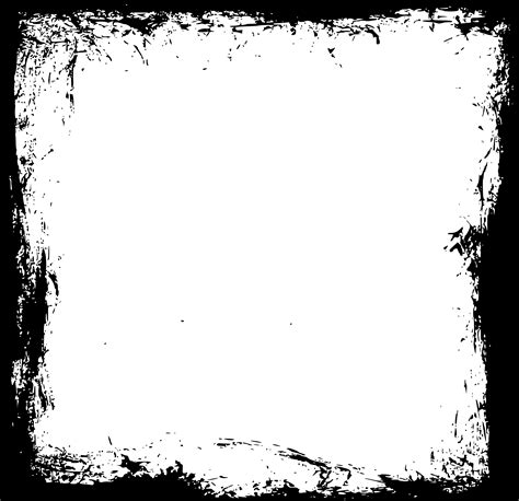 4 Grunge Square Frame Png Transparent Vol 4