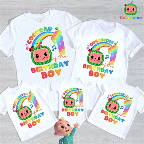 Cocomelon All Characters Matching Shirts Cocomelon Birthday Etsy My
