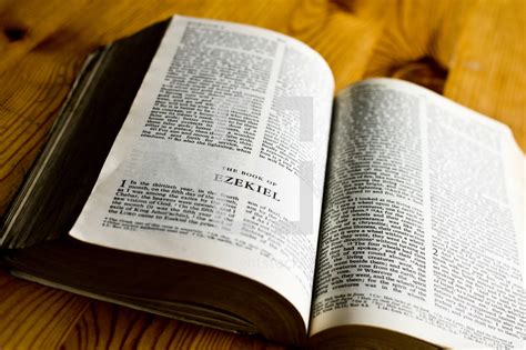 Open Bible Book Of Ezekiel — Photo — Lightstock