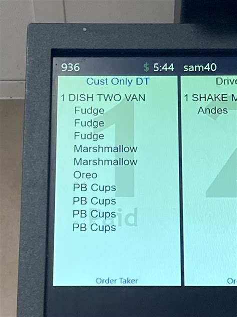 We received the most unhinged custard order in drive the other day