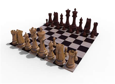 Chess Board 3d Model Cgtrader