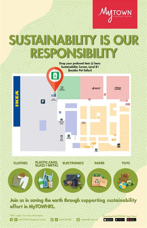 SUSTAINABILITY CORNER: We're located at Level B1 (besides The Pet