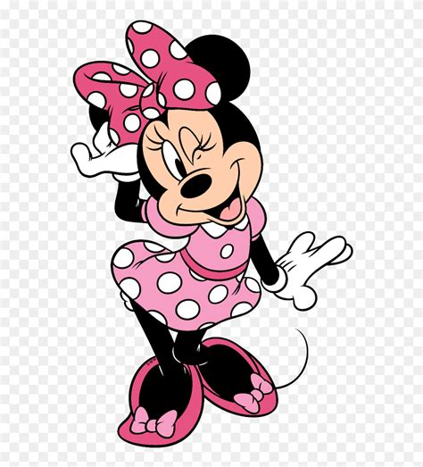 Minnie Mouse Pink Dress Clipart