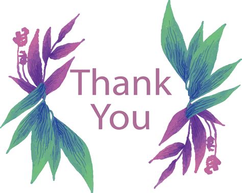 Download A Thank You Card With Colorful Leaves 100 Free Fastpng