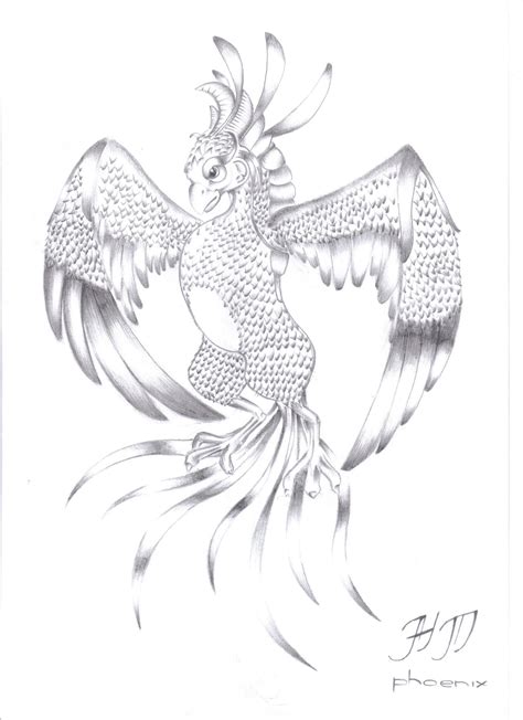 Phoenix Pencil Drawing By Danielso1 On Deviantart