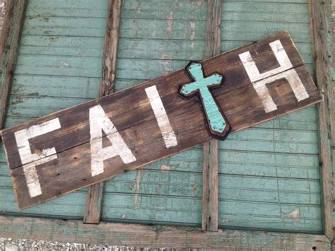 Faith Reclaimed Wood Sign Handpainted By J2jlocals On Etsy Wood Signs