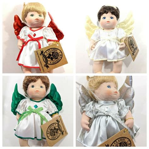 Classic Creations Porcelain Birthstone Angel Dolls W Wings Etsy
