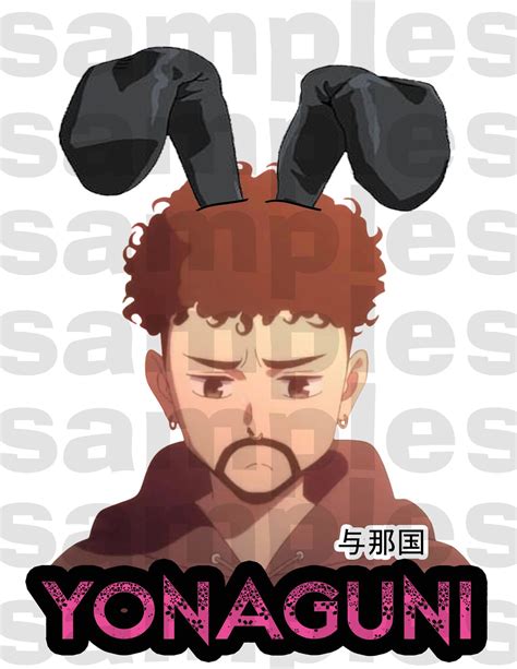 Bad Bunny Anime Yonaguni Png Sublimation File Image Digital Etsy