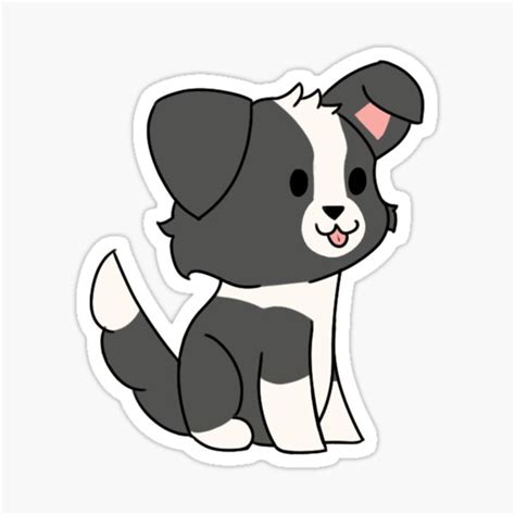 Chibi Border Collie Sticker For Sale By Tumbleshimmer Redbubble