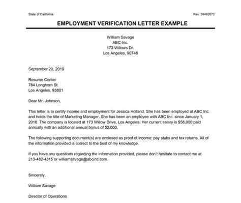 Employment Verification Letter  FREE DOWNLOAD  Printable Templates Lab