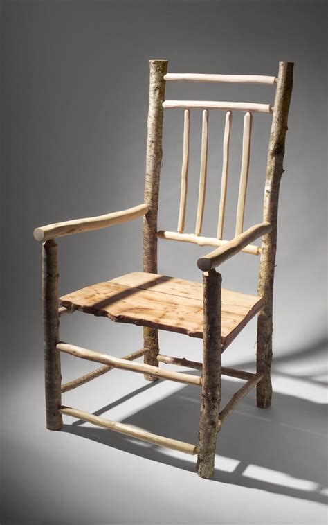 H) ivory wood dining chair with ladder back (set of 2) (17.72 in. Greenwood Chairs | Hazel Armchair | Twig furniture, Log chairs, Willow furniture