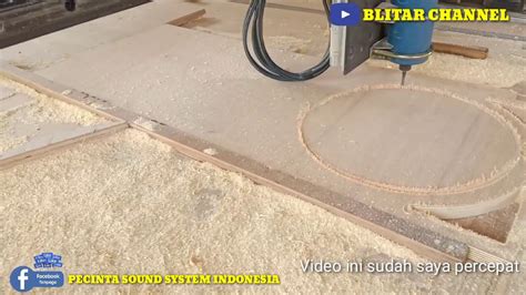 CANGGIH ! PEMBUATAN LUBANG SPEAKER SUDAH PAKAI CNC // AYONG BOX CUSTOM