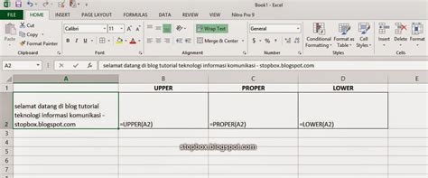 Cara memilih teks menggunakan keyboard: Cara Mengubah Huruf Besar dan Kecil di MS Excel - Catatan ...