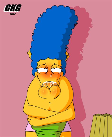 Rule 34 Bart Simpson Blowjob Blush Deepthroat Fellatio Gkg Marge