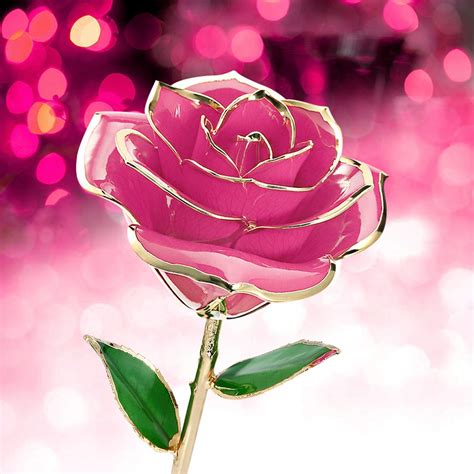 Shop our sale now & save 10% off select items. NICEAO Gold Rose 24K Artificial Flowers Dipped Rose Gold ...
