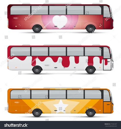 Mockup Of Passenger Bus Design Templates For Transport Branding For