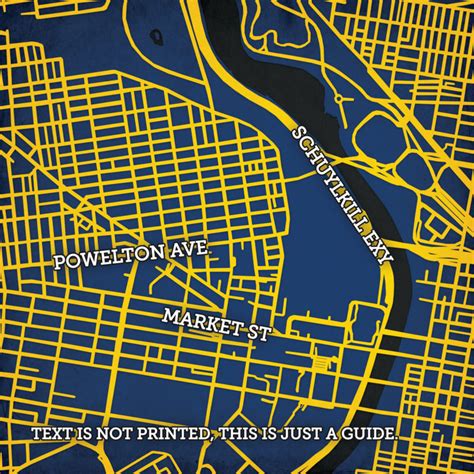 Drexel University Campus Map Art By City Prints The Map Shop