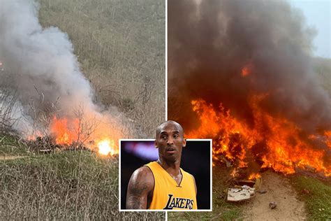 What are the leaked images of Kobe Bryant at the helicopter crash site